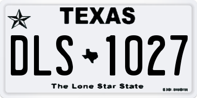 TX license plate DLS1027