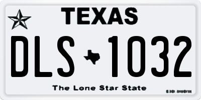 TX license plate DLS1032