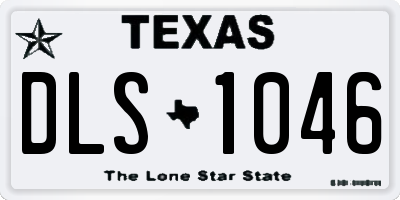 TX license plate DLS1046