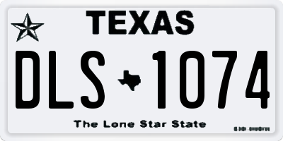 TX license plate DLS1074