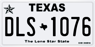 TX license plate DLS1076