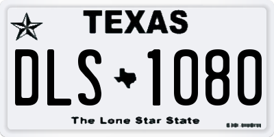 TX license plate DLS1080
