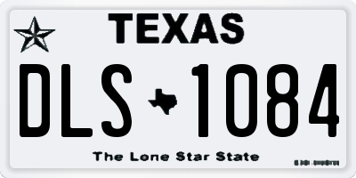 TX license plate DLS1084