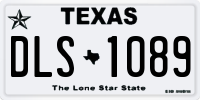 TX license plate DLS1089