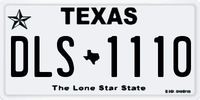 TX license plate DLS1110