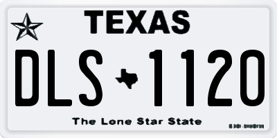 TX license plate DLS1120
