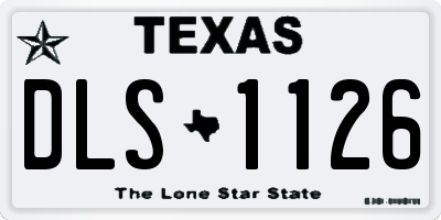 TX license plate DLS1126
