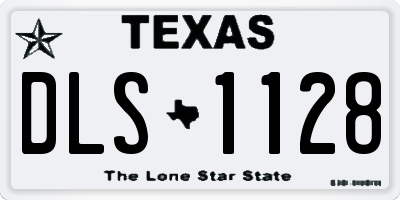 TX license plate DLS1128