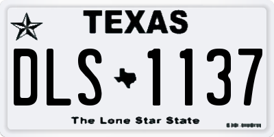 TX license plate DLS1137