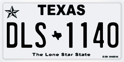 TX license plate DLS1140