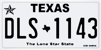 TX license plate DLS1143