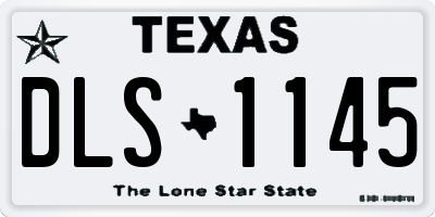 TX license plate DLS1145