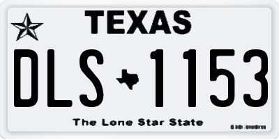 TX license plate DLS1153