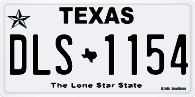 TX license plate DLS1154