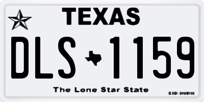 TX license plate DLS1159