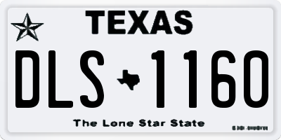 TX license plate DLS1160