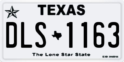 TX license plate DLS1163