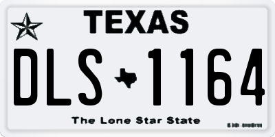 TX license plate DLS1164