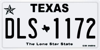 TX license plate DLS1172