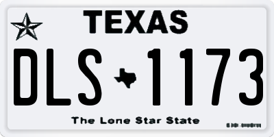 TX license plate DLS1173