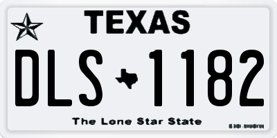 TX license plate DLS1182