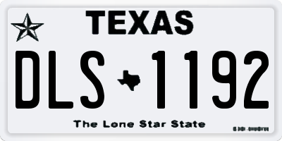 TX license plate DLS1192