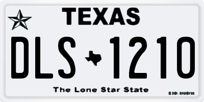 TX license plate DLS1210