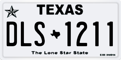 TX license plate DLS1211