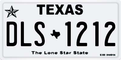 TX license plate DLS1212