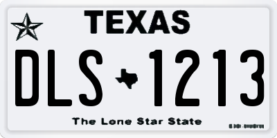 TX license plate DLS1213