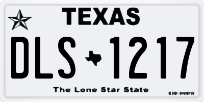 TX license plate DLS1217