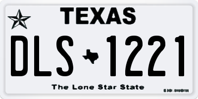 TX license plate DLS1221