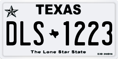 TX license plate DLS1223