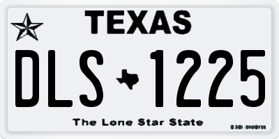 TX license plate DLS1225