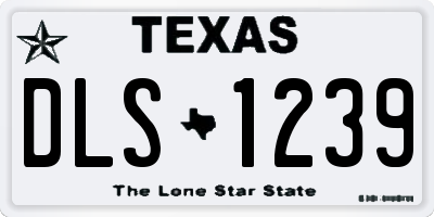 TX license plate DLS1239