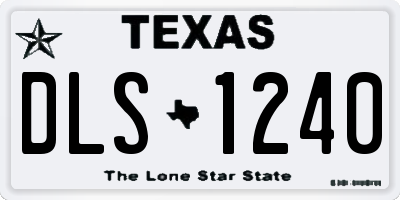 TX license plate DLS1240