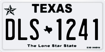 TX license plate DLS1241