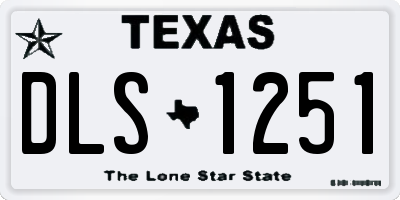 TX license plate DLS1251