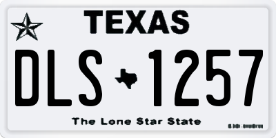 TX license plate DLS1257