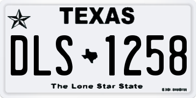 TX license plate DLS1258