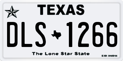 TX license plate DLS1266