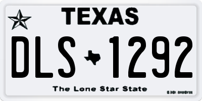 TX license plate DLS1292