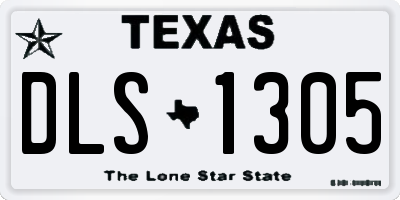 TX license plate DLS1305