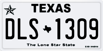 TX license plate DLS1309