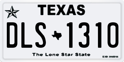 TX license plate DLS1310