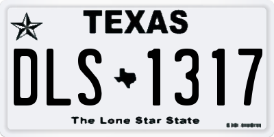TX license plate DLS1317
