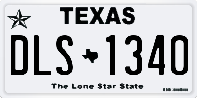 TX license plate DLS1340