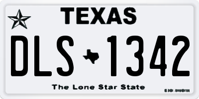 TX license plate DLS1342