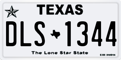 TX license plate DLS1344