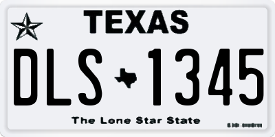 TX license plate DLS1345